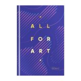 Ежедневник недатированный А5, 160л., 7БЦ, OfficeSpace "Моноколор. All for art", матовая ламинация, тиснение золотой фольгой