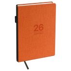 Ежедневник датированный 2026г., А5, 176л., твердый переплет, кожзам, BG "Fillsta. Orange", оранжевый