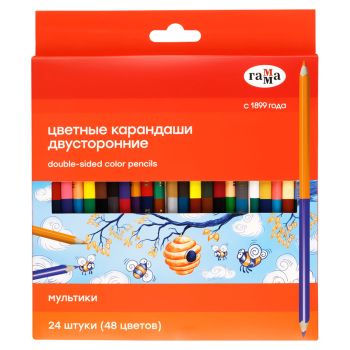 Карандаши цветные двусторонние Гамма Карандаши цветные двусторонние Гамма