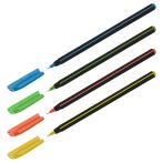 Ручка шариковая Luxor "Stick Soft Touch" синяя, 0,7мм, корпус ассорти