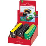 Точилка пластиковая с ластиком Faber-Castell "Animals" 2 отверстия, контейнер, ассорти